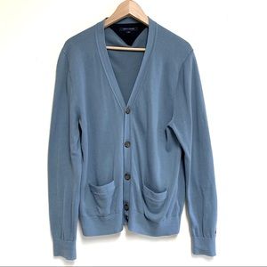 Tommy Hilfiger Dusty Blue Cotton Cardigan